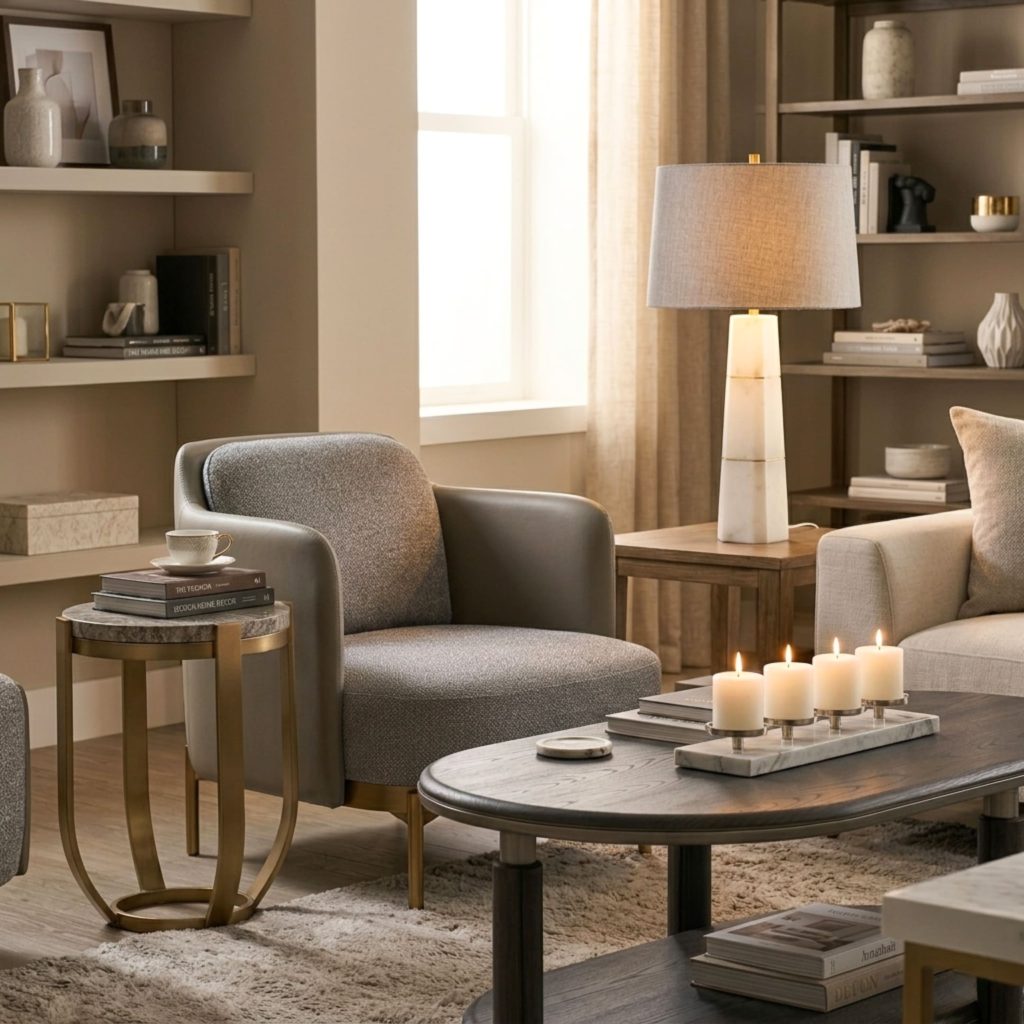 Table Lamps and Accent Chairs Dubai