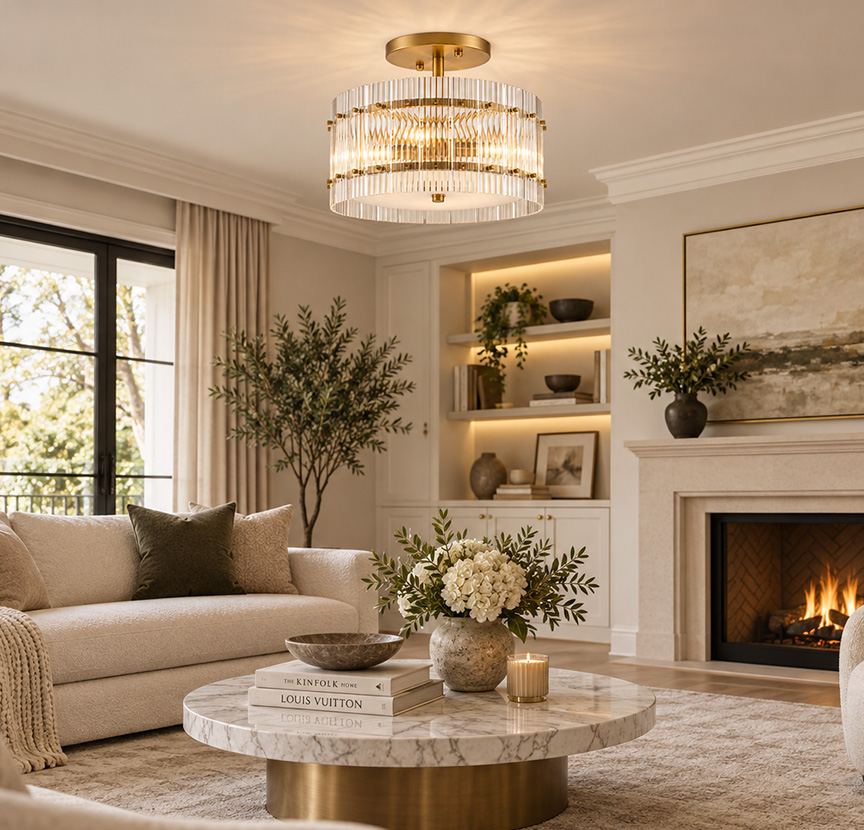 Flush ceiling light